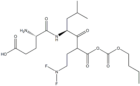 butyloxycarbonyl-glutamyl-leucyl-(difluoro)aminobutyric acid Structure