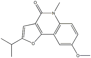 8-methoxy-2-(1'-methylethyl)-5-methyl-4,5-dihydrofuro(3,2-c)quinolin-4-one Structure