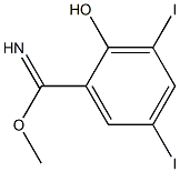 methyl-3,5-diiodohydroxybenzimidate 구조식 이미지