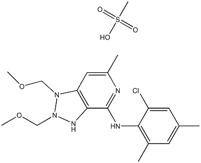 (N-(2-chloro-4,6-dimethylphenyl)-1-(1-methoxymethyl)-(2-methoxymethyl)-6-methyl-1H-1,2,3-triazolo(4,5-c)pyridin-4-amine) mesylate 구조식 이미지