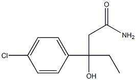 3-hydroxy-3-(4'-chlorophenyl)pentanamide 구조식 이미지