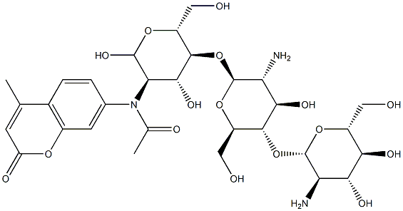 4-methylumbelliferyl-N-acetylchitotriose 구조식 이미지