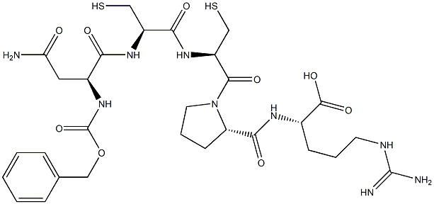 (phenylmethoxy)carbonyl-asparaginyl-(cysteinyl)cysteinyl-prolyl-arginine 구조식 이미지