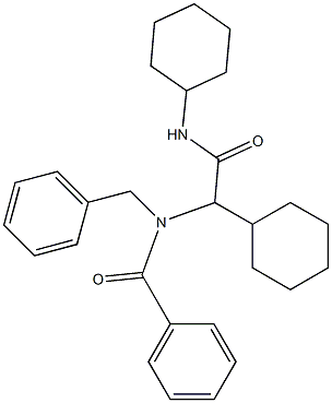 N-benzyl-N-(1-cyclohexyl-2-cyclohexylamino-2-oxoethyl)benzamide 구조식 이미지