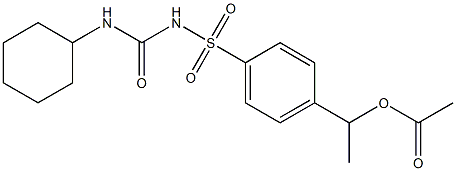 4-(1-acetoxyethyl)-N-(cyclohexylcarbamoyl)benzenesulfonamide Structure