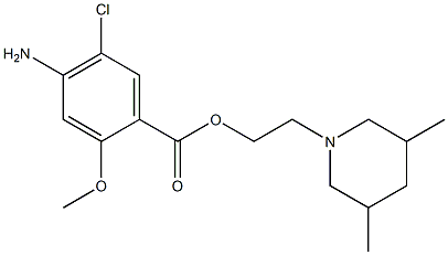 2-(3,5-dimethylpiperidino)ethyl 4-amino-5-chloro-2-methoxybenzoate Structure