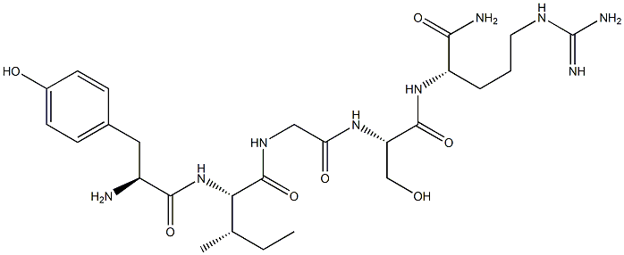 tyrosyl-isoleucyl-glycyl-seryl-argininamide Structure