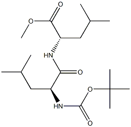 tert-butyloxycarbonyl-leucyl-leucine methyl ester Structure