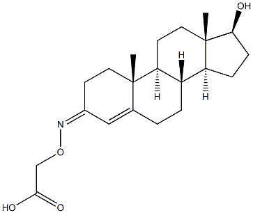 testosterone-3-carboxymethyloxime 구조식 이미지