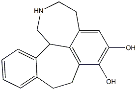 6,7-dihydroxy-2,3,4,8,9,13b-hexahydro-1H-benzo(6,7)cyclohepta(1,2,3-ef)(3)benzazepine Structure