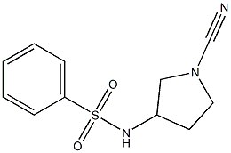 N-(1-cyano-3-pyrrolidinyl)benzenesulfonamide 구조식 이미지