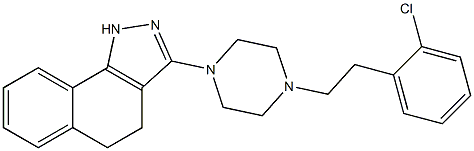 3-(4-(2-(2-chlorophenyl)ethyl)-1-piperazinyl)-4,5-dihydro-1H-benzo(g)indazole Structure