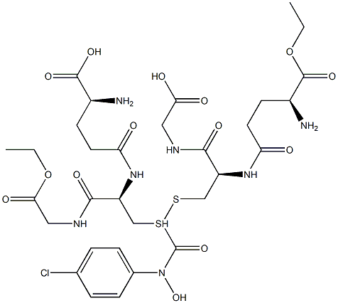 S-(N-hydroxy-N-(4-chlorophenyl)carbamoyl)glutathione diethyl ester Structure