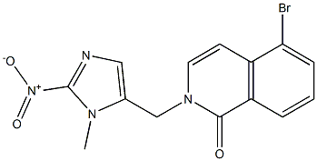 5-bromo-2-((1-methyl-2-nitroimidazol-5-yl)methyl)isoquinolin-1-one Structure