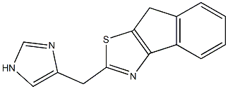 2-(1H-imidazol-4-ylmethyl)-8H-indeno(1,2-d)thiazole 구조식 이미지