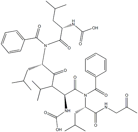 1, 3-di-(N-carboxybenzoyl-leucyl-leucyl)amino acetone 구조식 이미지