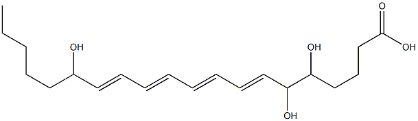 5,6,15-trihydroxy-7,9,11,13-eicosatetraenoic acid 구조식 이미지