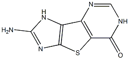 2-aminoimidazo(4',5'-4,5)thieno(3,2-d)pyrimidin-5(6H)-one 구조식 이미지