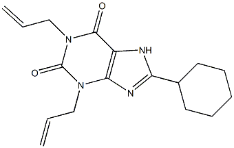 1,3-diallyl-8-cyclohexylxanthine Structure