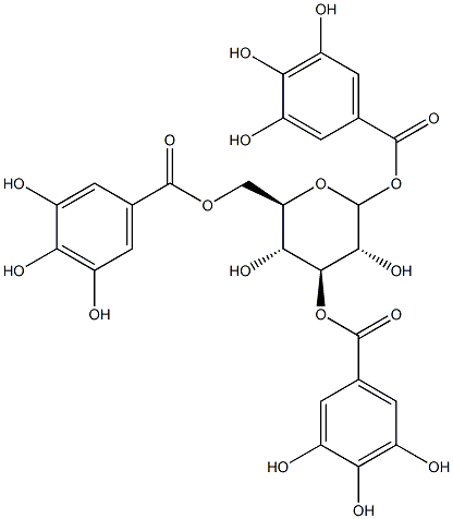 1,3,6-tri-O-galloylglucopyranose Structure