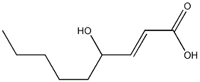4-hydroxy-2-nonenoic acid Structure