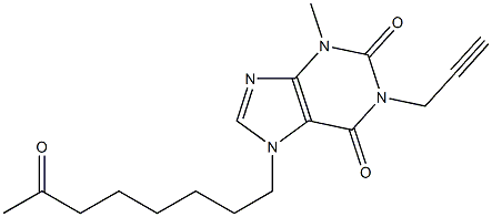 3-methyl-7-(7-oxooctyl)-1-propargylxanthine Structure