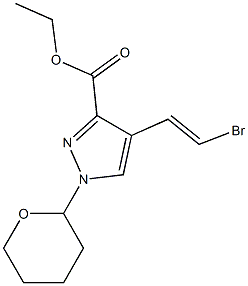 1-tetrahydropyranyl-4-(2-bromovinyl)-3-(ethoxycarbonyl)pyrazole 구조식 이미지