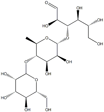 3-O-(4-O-mannopyranosyl-alpha-rhamnopyranosyl)galactose Structure