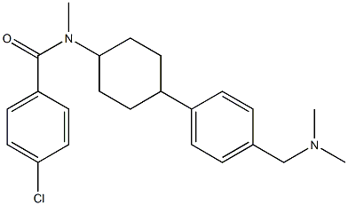 N-(4-chlorobenzoyl)-N-methyl-4-(4-dimethylaminomethylphenyl)cyclohexylamine Structure