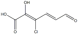 3-chloro-2-hydroxymuconic semialdehyde 구조식 이미지