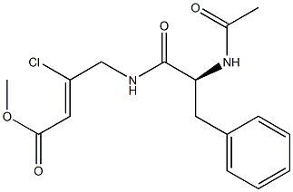 N-(acetylphenylalanyl)-4-amino-3-chlorobutenoic acid methyl ester Structure