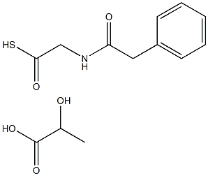 phenylacetylglycylthiol lactic acid 구조식 이미지