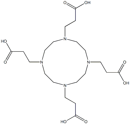 1,4,7,10-tetra(carboxyethyl)-1,4,7,10-tetraazacyclododecane 구조식 이미지