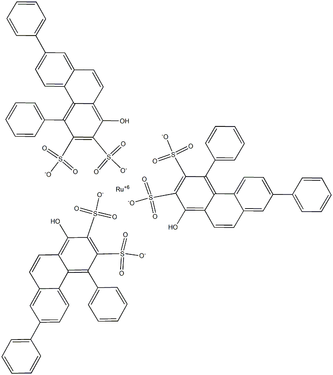 ruthenium tris(4,7-diphenyphenanthrolyldisulfonate) 구조식 이미지