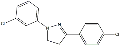 1-(3-CHLOROPHENYL)-3-(4-CHLOROPHENYL)-2-PYRAZOLINE Structure