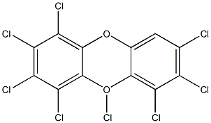 1,2,3,4,5,6,7,8-OCTACHLORODIBENZO-PARA-DIOXIN 구조식 이미지