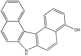 4-HYDROXYDIBENZO(C,G)CARBAZOLE 구조식 이미지