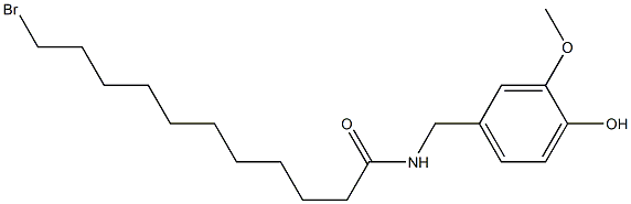 N-VANILLYL-11-BROMOUNDECANAMIDE Structure