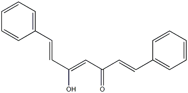 5-HYDROXY-1,7-DIPHENYL-1,4,6-HEPTATRIENE-3-ONE 구조식 이미지