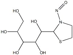 2-(1,2,3,4,5-PENTAHYDROXYPENTYL)-N-NITROSOTHIAZOLIDINE Structure