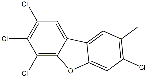 8-METHYL-2,3,4,7-TETRACHLORODIBENZOFURAN 구조식 이미지