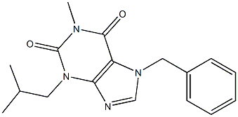 7-BENZYL-3-ISOBUTYL-1-METHYLXANTHINE Structure