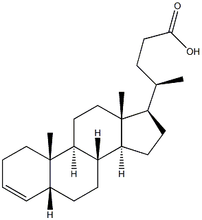 5-BETA-CHOL-3-EN-24-OICACID Structure