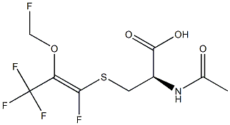 (Z)-N-ACETYL-S-(1-FLUORO-2-FLUOROMETHOXY-2-(TRIFLUOROMETHYL)VINYL)-L-CYSTEINE Structure