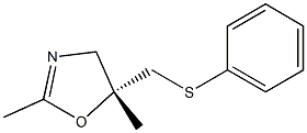 (R,S)-2,5-Dimethyl-5-phenylsulfanylmethyl-4,5-dihydrooxazole 구조식 이미지