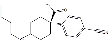 4-Cyanophenyl-4'-trans-n-pentylcyclohexylcarboxylate Structure