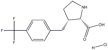 (R)-gamma-(4-trifluoromethyl-benzyl)-L-proline hydrochloride 구조식 이미지