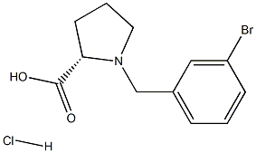 (S)-alpha-(3-bromo-benzyl)-proline hydrochloride Structure