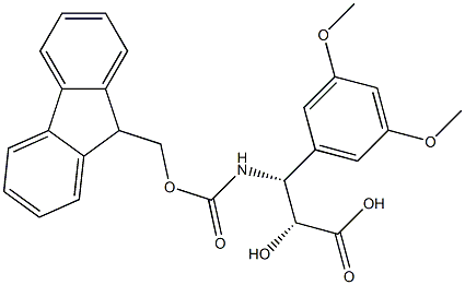 N-Fmoc-(2R,3R)-3-Amino-2-hydroxy-3-(3,5-dimethoxy-phenyl)-propanoic acid 구조식 이미지