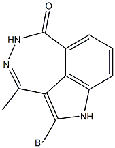 2-Bromo-3-methyl-1,5-dihydro-[1,2]diazepino[4,5,6-cd]indol-6-one 구조식 이미지